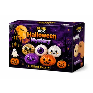 Caja sorpresa de Halloween con divertidos juguetes antiestrés de calabaza y ojo de juguete