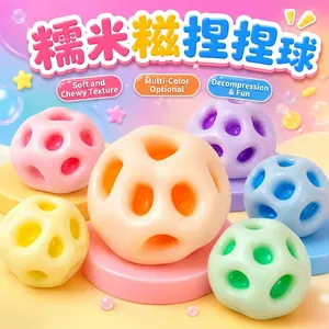 Jouet Squishy Mochi Fait Main Soulagement du Stress Balle à Presser en TPR Souple pour Bureau Maison Jouet de Décompression Adultes Enfants Cadeau