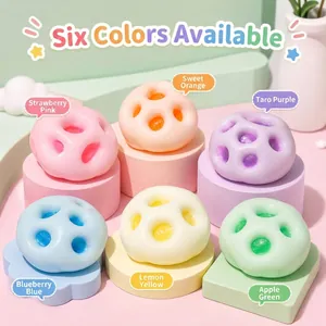 Balles anti-stress mochi faites main disponibles en six couleurs pastel éclatantes