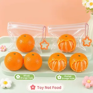 Realistic peeled orange simulation squeeze toy for stress relief and sensory play