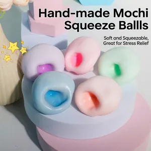 DIY TPR Squishy Decompressie Mochi Bal Stressverlichting Speelgoed Voor Kinderen Volwassenen Zachte Handmatige Handwerk Squeeze Speelgoed Accessoire