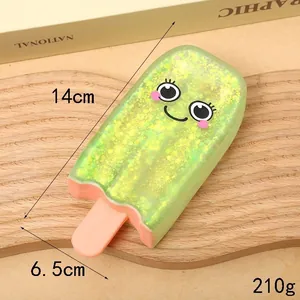 Süßes Glitzer-Eis-Quetschspielzeug, 14 cm lang, 210 g, für langsamen Rückprall-Stressabbau