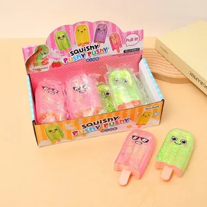 Bunte Glitzer-Eis am Stiel Squishy-Spielzeuge in Displaybox zur Stressbewältigung.