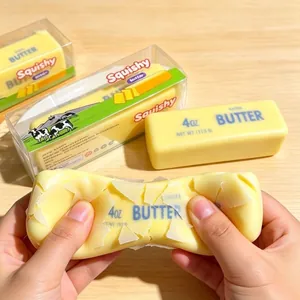 Juguete squishy de mantequilla realista para aliviar el estrés y juego sensorial.