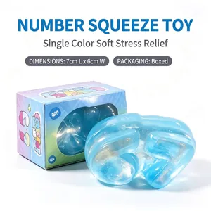 Kleurrijk Squishy Nummer 67 Stressverlichtend Speelgoed TPR Zacht Squeeze Sensorisch Speelgoed Voor Kinderen Volwassenen Feest
