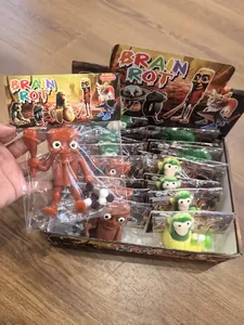 Assortimento di giocattoli antistress Brain Rot meme squishy in scatola da esposizione