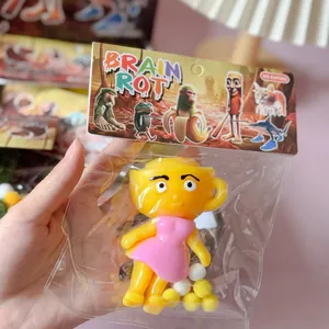 Creativo Brain Rot Divertente Squishy Giocattolo TPR Sollievo Dallo Stress Bizzarro Personaggio Lento Aumento Giocattolo Per Adulti