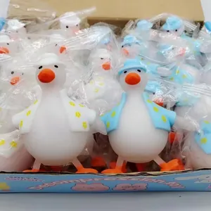 Παιχνίδι Squishy Πάπια με Αλλαγή Χρώματος Ευαίσθητη στο Φως Παιχνίδι Στρες Αργής Επαναφοράς Κινούμενα Σχέδια με Ρούχα και Καπέλο