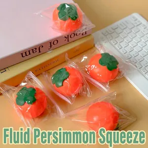 Set de 5 juguetes realistas de caqui naranja para aliviar el estrés y jugar