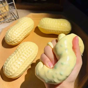Handliches erdnussförmiges Squishy-Spielzeug zum Stressabbau mit realistischer Textur