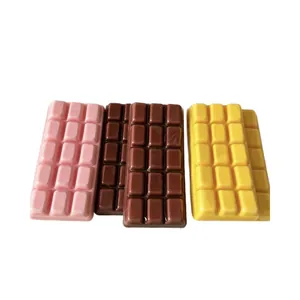 Detail view of 3-color chocolate slow rebound squishy stress relief toys for kids