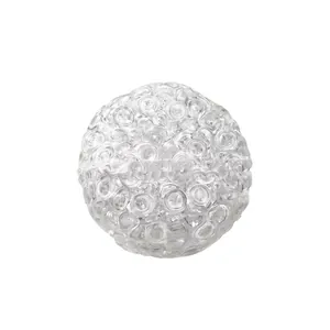 Clear textured squeeze toy ball for effective stress relief and sensory tactile play