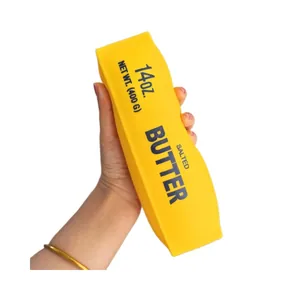 Jouet squishy à rebond lent en forme de bâton de beurre pour soulager le stress
