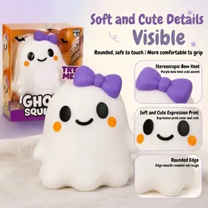 Juguete Squishy de Fantasma de Halloween Rebote Lento TPR Fantasma Perro Caminando Alivio del Estrés Juguete para Apretar