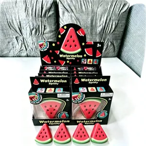 Simulatie Watermeloen Squishy Stressverlichting Speelgoed Zachte Slow Rising Fruit Knijpspeelgoed Voor Kinderen Volwassenen Kantoor Decoratie