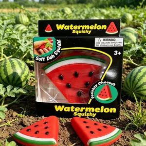 Langzaam stijgende watermeloen squishy speelgoedset voor stressverlichting buiten