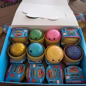 Giocattoli antistress squishy a forma di panino colorato da 5,5 cm in box