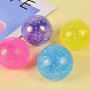 Maltose Gold Powder Stress Relief Squishy Ball Sensory Toy For Teens Adults 6CM Glitter Filled Soft Squeeze Fidget Ball