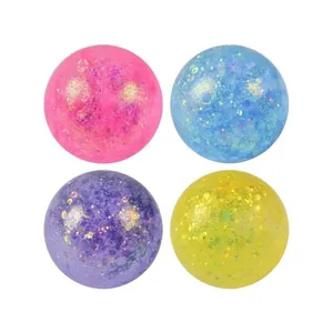 Set of four 6cm maltose glitter stress balls for anxiety relief and sensory play