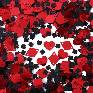 Las Vegas Party Night Poker Suit Confetti PVC Hearts Spades Table Scatters Casino Night Themed Event Decorations