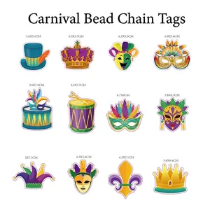 Pendentifs et masques de fête Mardi Gras en feutre pour décorations de colliers de perles