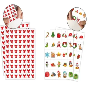 Set de 24 cartes de bingo de Noël festives avec dimensions 5x7 pouces et icônes de fête