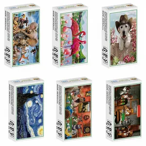 Puzzles assortis de 500 pièces avec animaux, Nuit étoilée et thèmes de nature