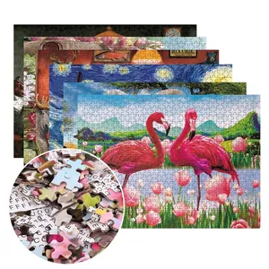 Puzzle 500 Pièces pour Adultes Enfants Papier Jeu Éducatif Nuit Étoilée Animal Paysage Jouet Amusant Décoratif
