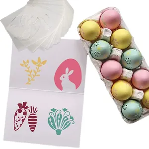 Pochoirs de peinture lapin et carotte de Pâques pour bricolage enfants et décoration.
