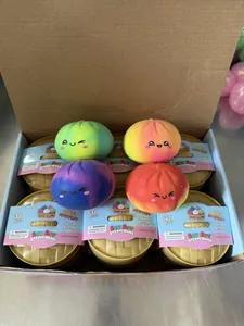 NeeDoh style squishy steam bunz stress toys in mystery dim sum packaging