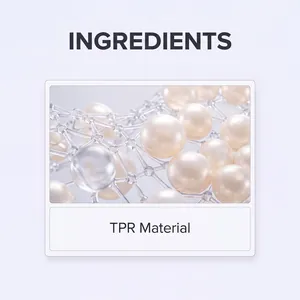 Makrodetail der TPR-Materialstruktur mit Perlenkugeln in einem kristallinen Gitter