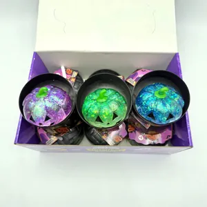 Jouets anti-stress citrouille d'Halloween scintillants dans une boîte mystère colorée