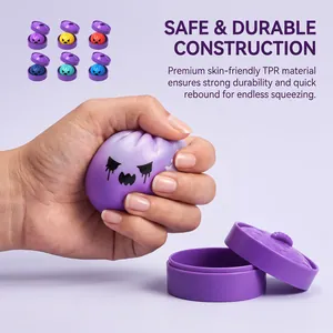 Lila Halloween Dampfbrötchen Squishy Spielzeug aus TPR Material zum Stressabbau