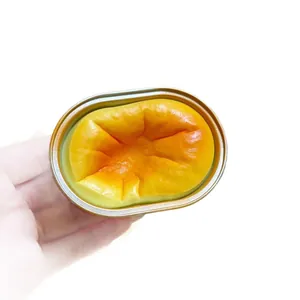 Realistic PU slow rebound squishy toy shaped like a mini half-baked cheesecake cake