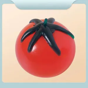 Realistic tomato stress relief squeeze toy for anxiety relief and hand therapy.