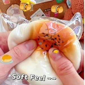 Simulatie Voedsel Knijpspeelgoed Stressverlichting Langzaam Herstel Mochi Decompressie Speelgoed Schattig Brood Fruit Vorm Sensorisch Squishy