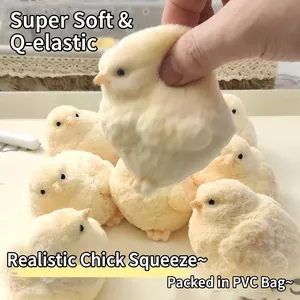 Realistische zachte gele kuiken squishy voor stressverlichting en zintuiglijk spel