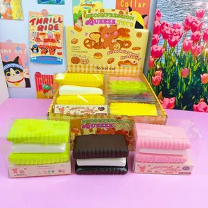 Colorful macaron sandwich biscuit slow rebound squishy stress relief toys for kids and adults.