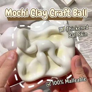 Handgemaakte witte mochi squishy voor stressverlichting en sensorisch speelplezier