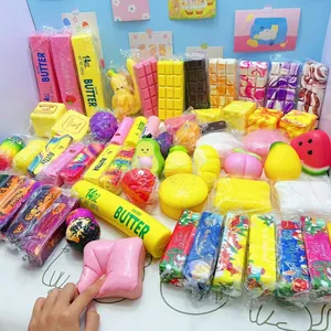 Slow Rising Squishy Speelgoed Stressverlichting Sensorisch PU Schuim Brood Fruit Simulatie Boter Voedsel Speelgoed Voor Kinderen Volwassenen Kantoor Decor