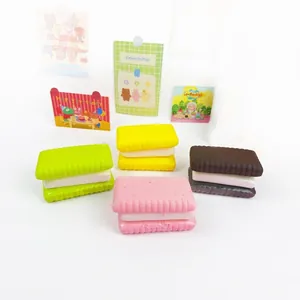Colorful macaron-style biscuit squishy stress relief toys set