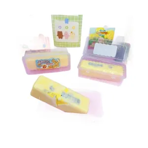 Giocattolo antistress squishy a forma di burro realistico, giallo, gioco sensoriale