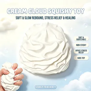 Soft cream shaped squishy stress relief toy for sensory play and mental relaxation
