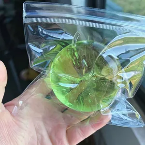 Green apple-shaped squishy toy for stress relief with slow rebound maltose texture