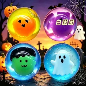 Halloween Φωτεινό Squishy Παιχνίδι Μαλτόζη Αργή Επαναφορά Μπάλα Ανακούφισης από το Στρες Κολοκύθα Φάντασμα Νυχτερίδα για Πάρτι