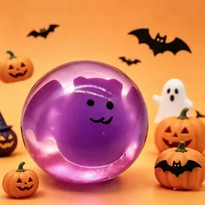 Απολαυστική Halloween μωβ νυχτερίδα squishy μπάλα για ανακούφιση από το στρες