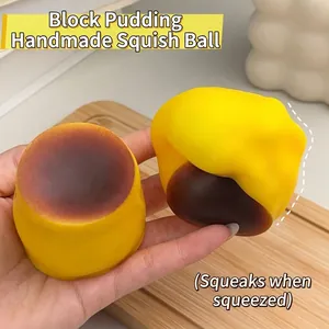 Χειροποίητο Παιχνίδι Squishy TPR για Ανακούφιση από το Στρες Προσομοιωμένο Φαγητό Πουτίγκα Καραμέλας Τυρί Καλαμπόκι Φιστίκι Πλάσιμη Μπάλα