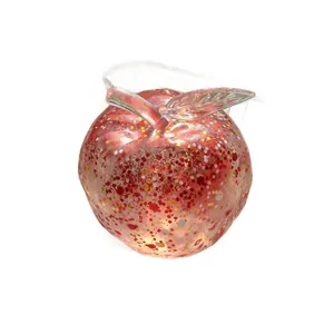 Red glitter apple stress toy for Christmas relaxation and sensory play squeeze ball