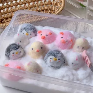 Cute assorted animal squishy stress relief toys featuring penguins, pigs, and chickens