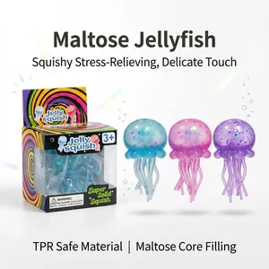 Juguete Squishy de Medusa y Helado con Relleno de Maltosa TPR Juguete de Descompresión para Niños Adultos Regalo